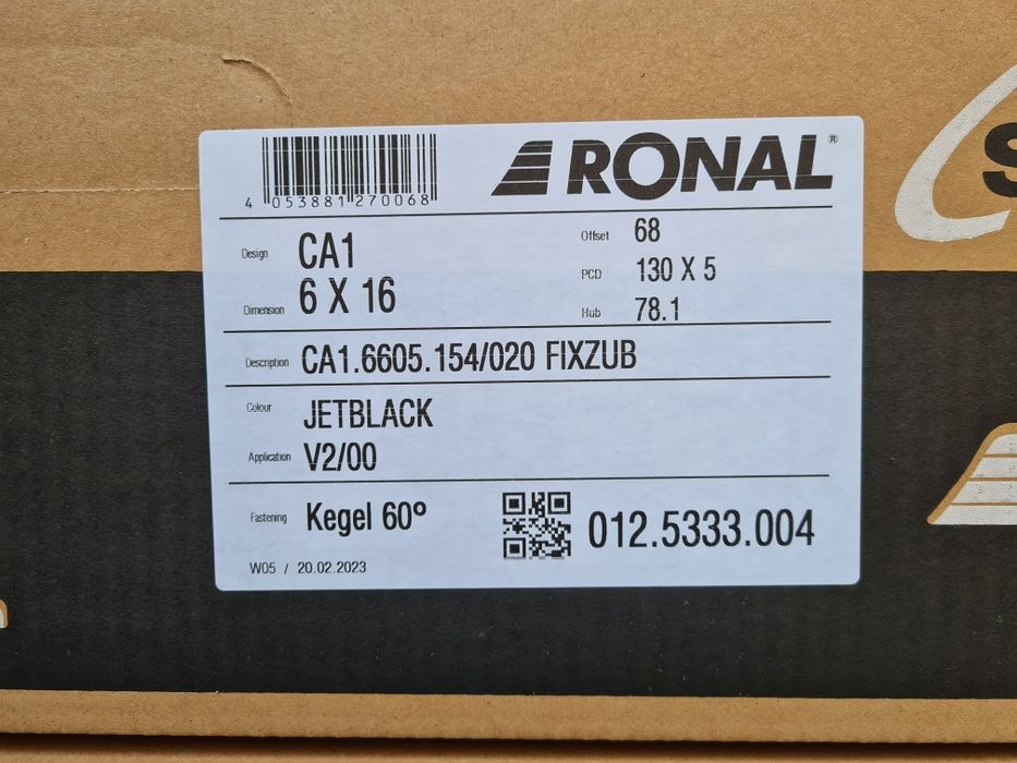 Felgi Fiat Ducato 5x130 16'' nowe RONAL Kłodzko