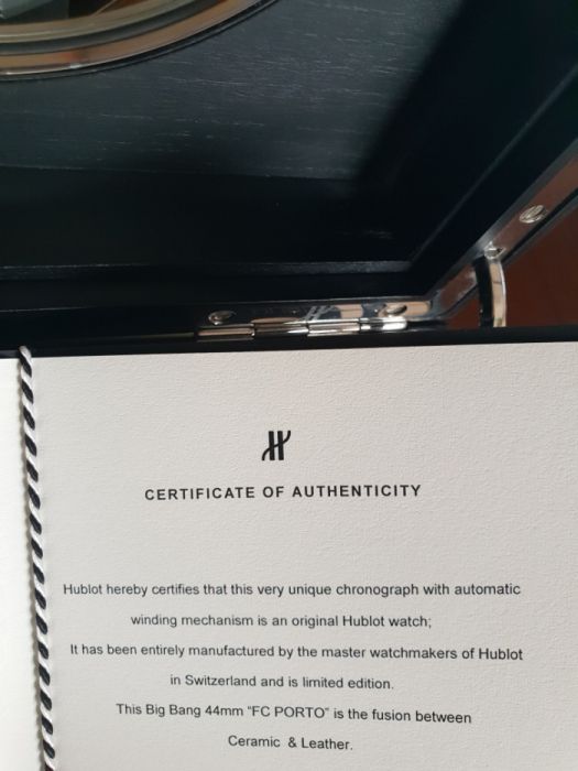 Hublot  comemorativo dos 120 anos do FCP.