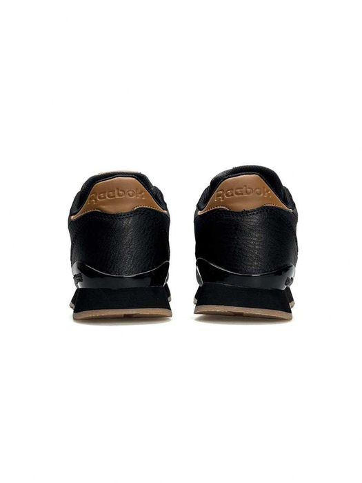 Кросівки Reebok Classic Leather Black Brown premium i89 шкіряні