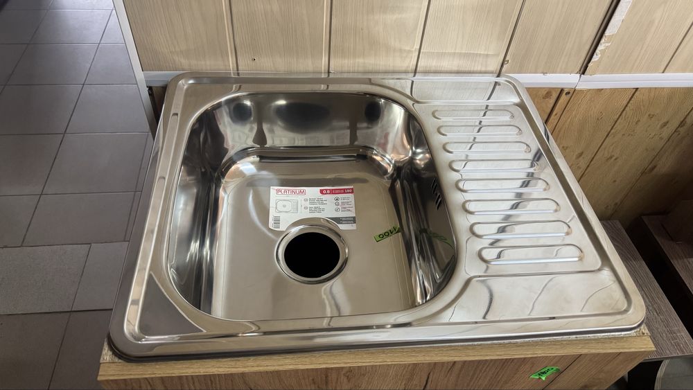 Мойка 58*48 см нержавейка 0.8 мойка Гранитная Platinum Распродажа!!!
