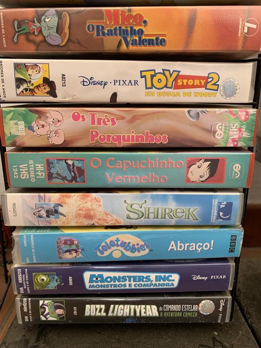 Coleção de 45 filmes VHS (português)