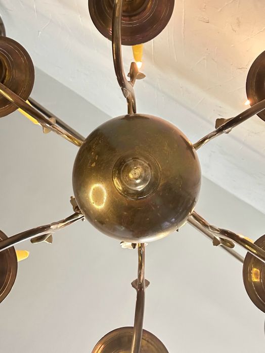 Канделябр - лампа з латуні старовинна