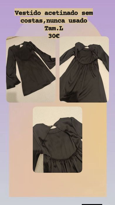 Vestido Acetinado Novo, Tamanho L