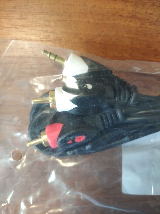 Кабель провод шнур переходник аудио aux 3.5 jack на rca тюльпан 1,2м 2