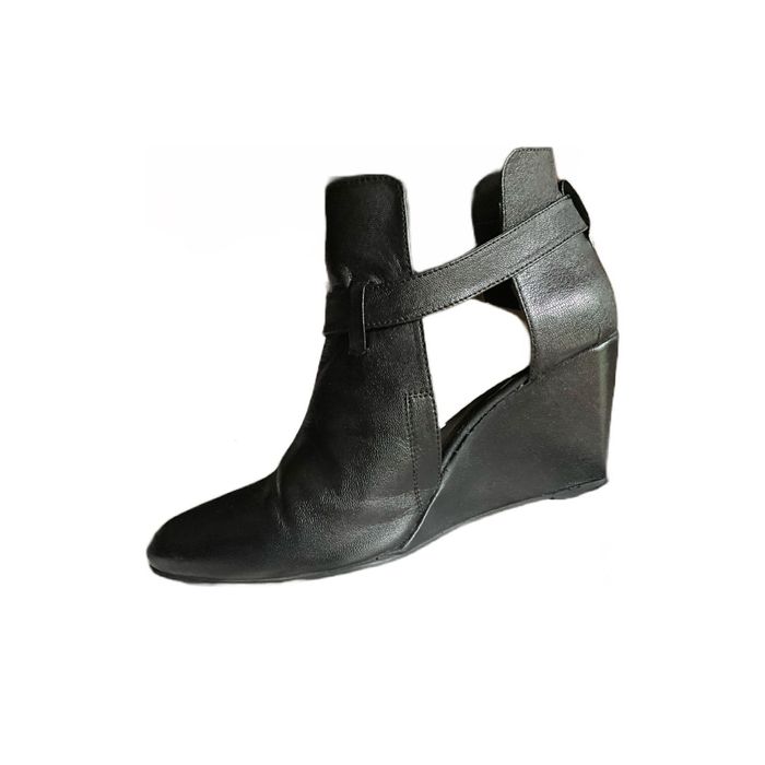 Botki Mohito czarne skóra r. 41 koturn z wycięciami jak nowe