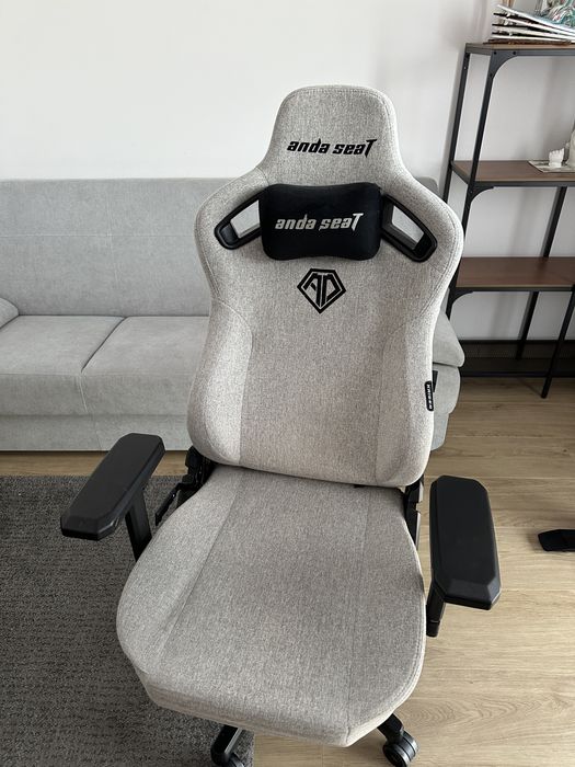 Fotel Anda Seat Kaiser 3 XL Gamingowy do 200kg Tkanina Szary