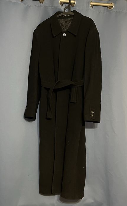 Класичне чорне пальто з якісної вовни, бренд Romatte Men’s Wear