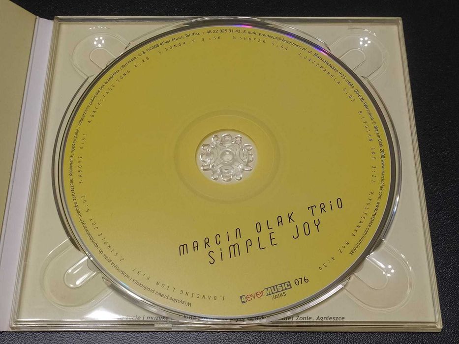 Marcin Olak Trio -Simple Joy -CD Wrocław