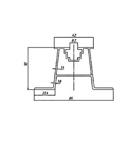 Профіль блок алюмінієвий 50/70 для монтажу сонячних панелей