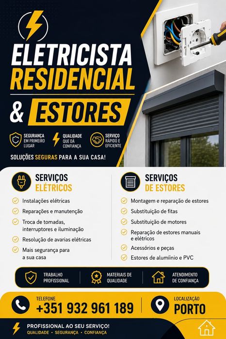 Elétrica residencial,lojas  e estores