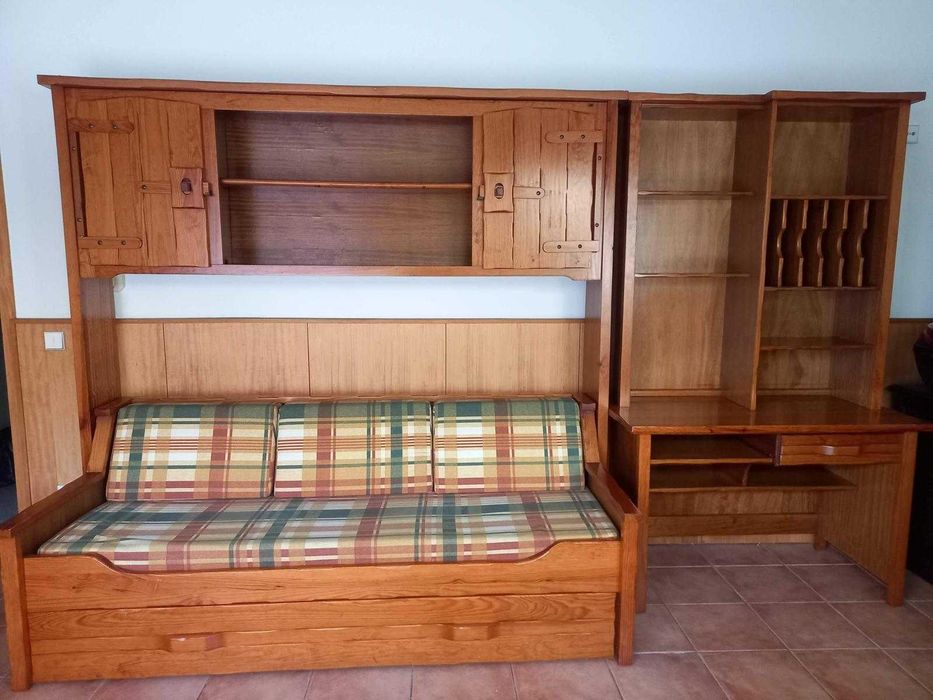 Estúdio Completo – Sofá, Cama, Secretária e Armários
