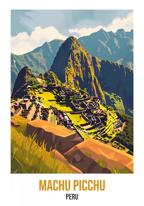 Plakat 70x100cm Machu Picchu