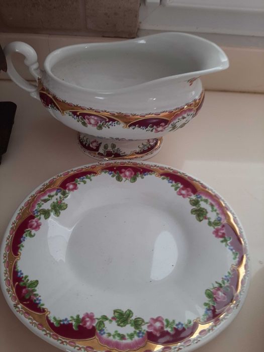 Conjuntos de porcelanas antigas Limoges, Florence & Spal