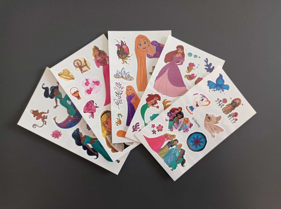 Tatuaże tymczasowe Jasmina Roszpunka Ariel 5 arkuszy