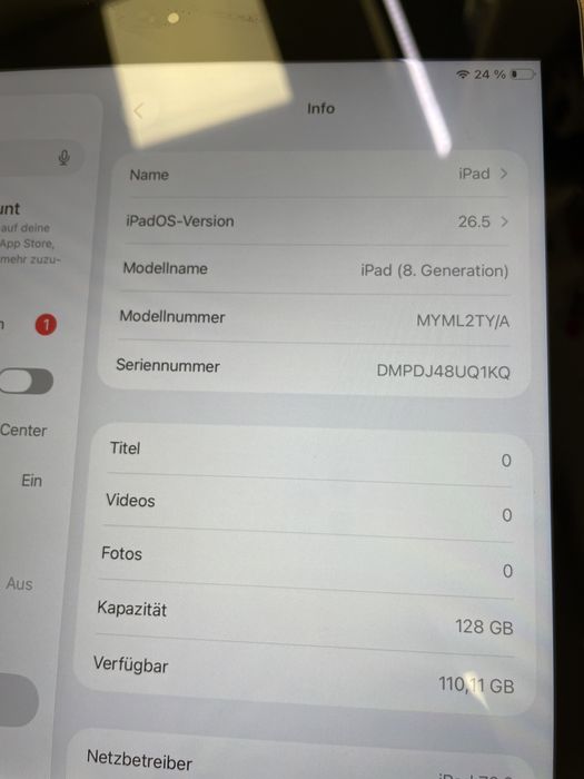 Apple iPad 8. Generation 128 GB – Wi-Fi + Cellular (4G/LTE) SIM