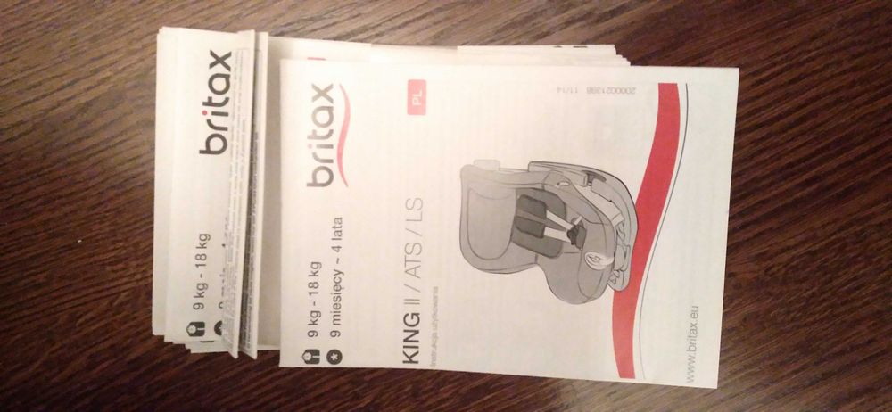 Fotelik Britax Romer King II 9kg -18 kg