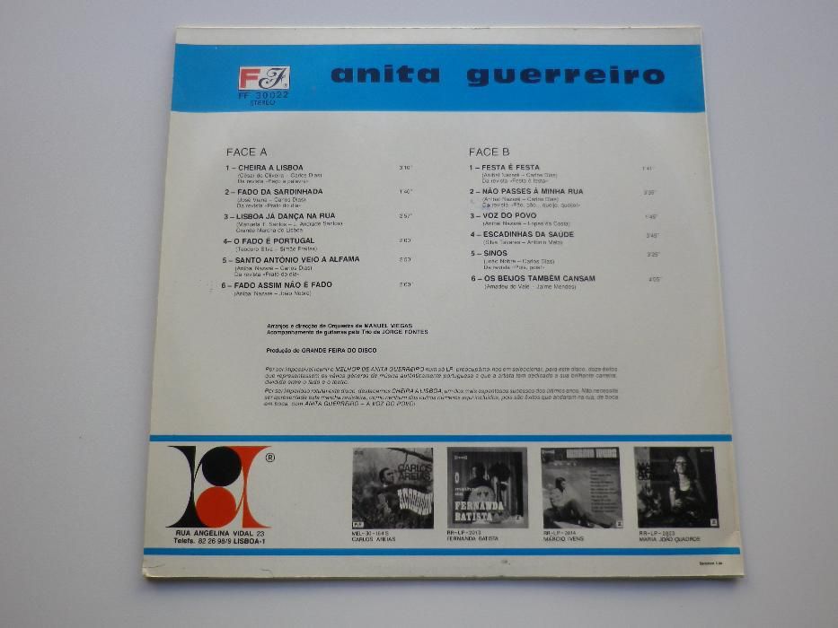 2 Disco de vinil Anita Guerreiro - Cheira A Lisboa