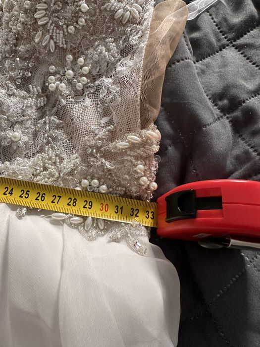 Suknia slubna muslinowa srebrna laurelle