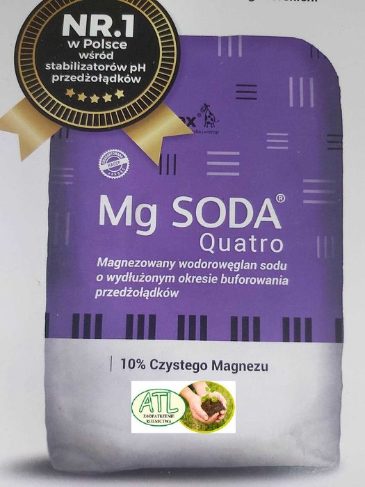 MG SODA Quatro/ tlenek magnezu + kwaśny węglan sodu/ 2w1/ BYDŁO Benice