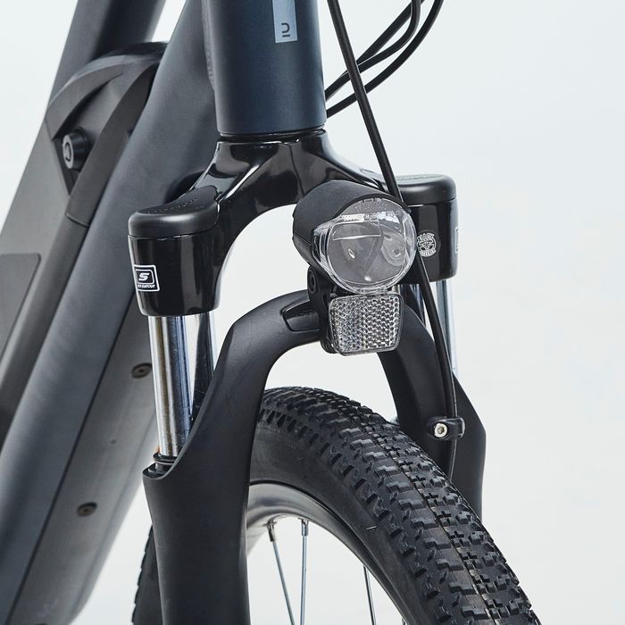 Bicicleta Elétrica de Trekking com Quadro Baixo Riverside 100 E Azul