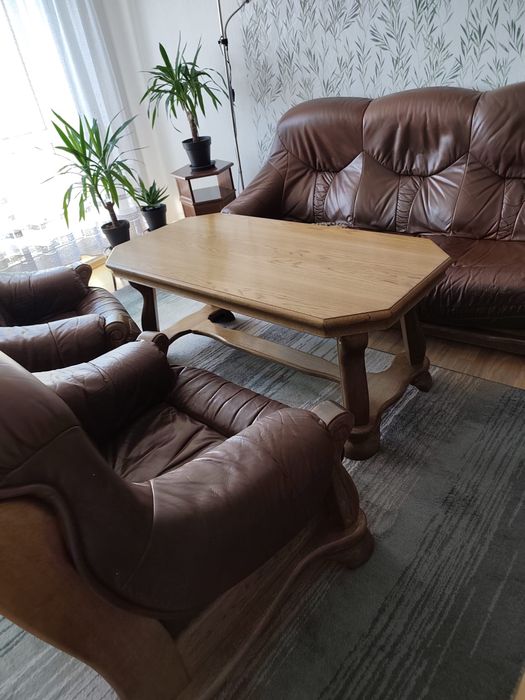 Komplet wypoczynkowy Kler, skóra