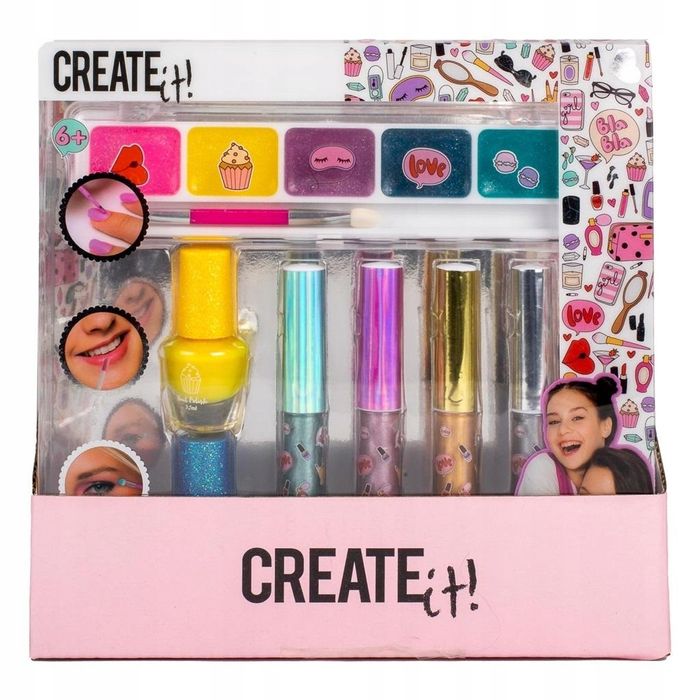 Create It! Make Up Zestaw Do Makijażu Błyszczyk Lakiery Do Paznokci