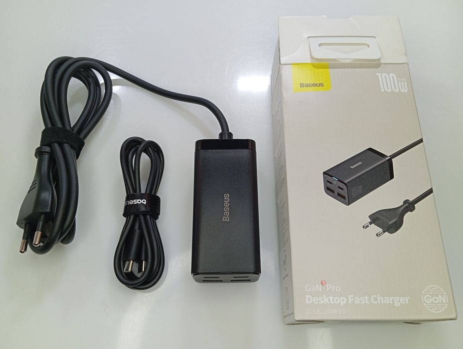 ‼️Мережевий зарядний пристрій Baseus GaN3 Pro 100W + кабель Блочок ‼️