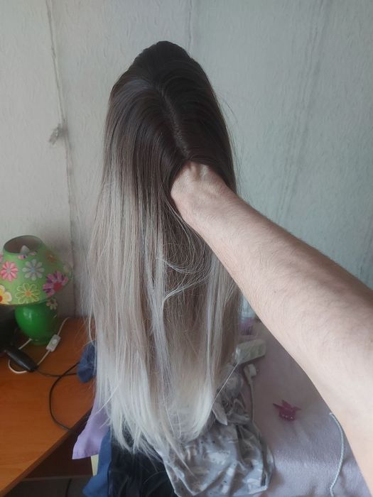 Парик холодный блонд