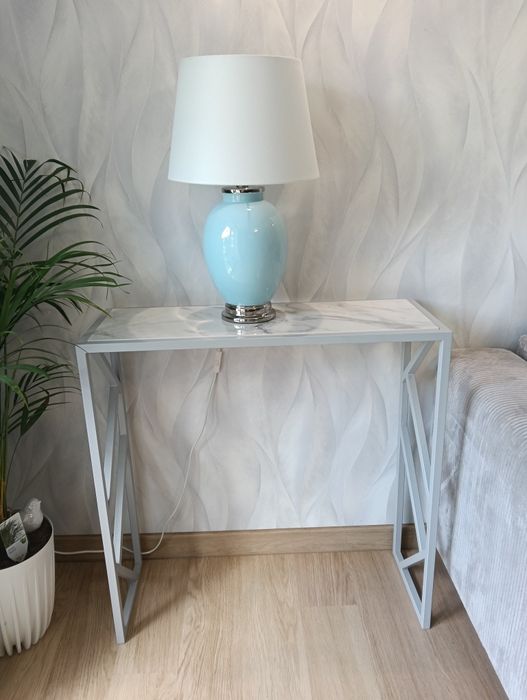 Konsolka srebrna szara