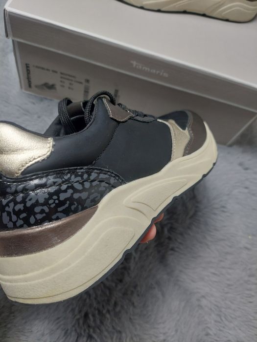 Tamaris czarne sneakersy damskie rozmiar 37