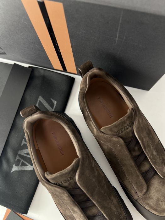 Мужские замшевые кроссовки Zegna ботинки натуральная кожа Зенья ob444