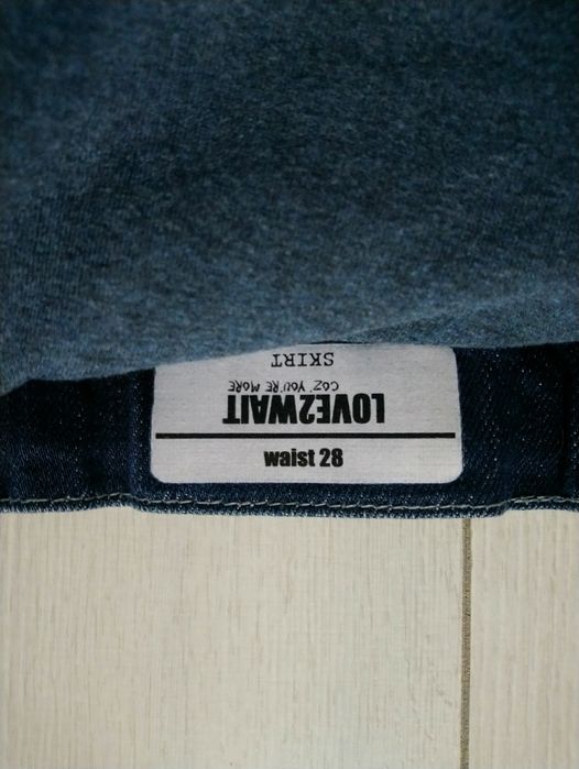 Джинсова спідниця для вагітних 28 розмір