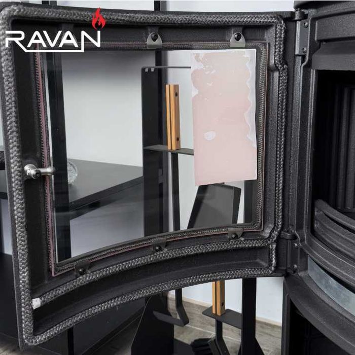 Піч-камін для великого будинку (2 поверхи) — Ravan Deluxe 14 кВт