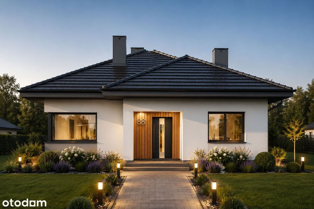 Nowoczesny dom 124m² | duża działka 1077m² | las, cisza 15min do Łodzi