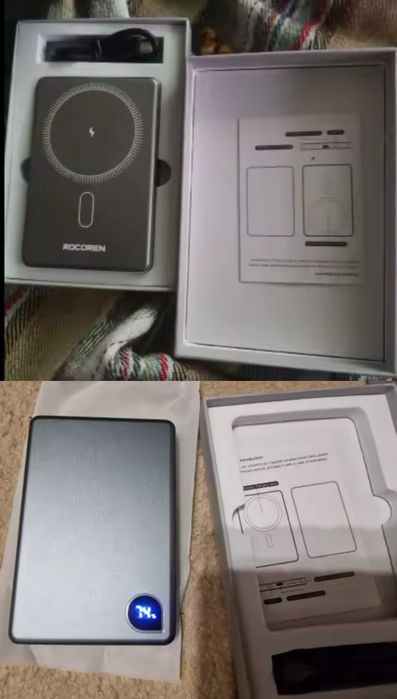 Магнітний 5000mAh 15W PowerBank Fast Charging павербанк Rocoren