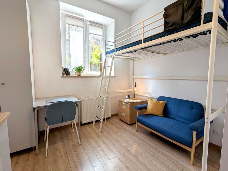 Grzegórzki | kwalerka 14m2 | 7 min od Centrum | EN | od zaraz Kraków ...