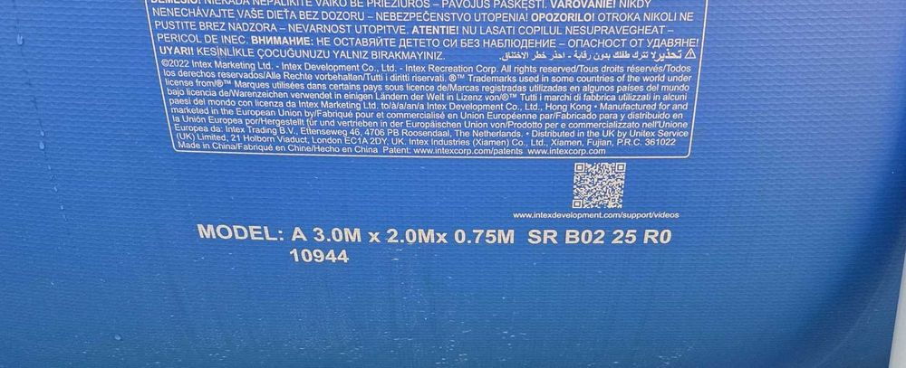 Piscina Intex 300x200x75 c/ Bomba + Capa Sem Uso - Excelente