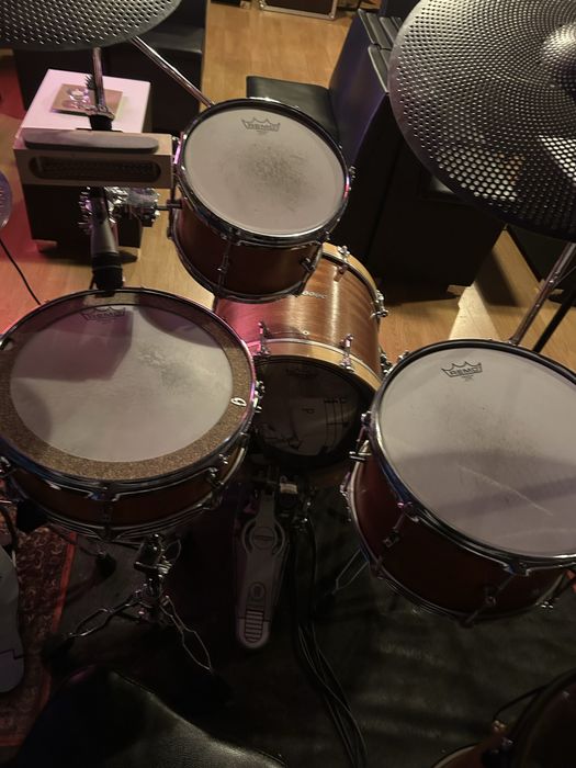 Bateria groove it up custom, com hardware, pratos silent ou groove