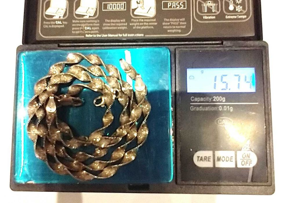 Elegancki, srebrny, włoski komplet: naszyjnik i bransoletka, srebro925