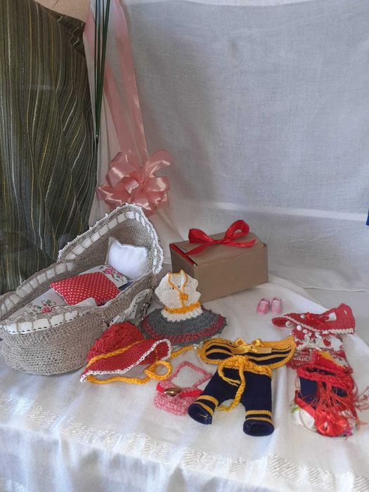 Kids іграшки лялька (кукла)
текстильна с колискою і одягом