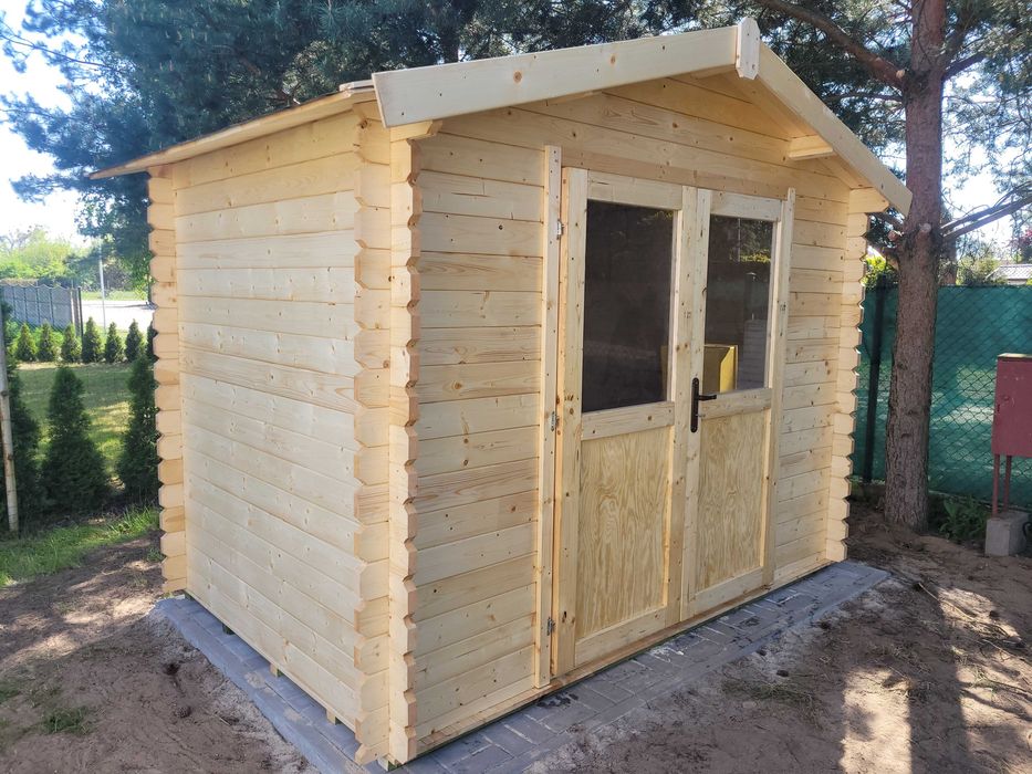 od ręki SOLIDNY domek drewniany ogrodowy *3x2*6m2*narzędziowy*ściany z balika aż 34mm