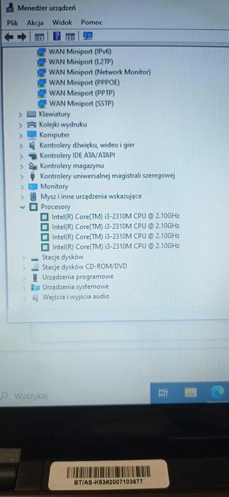 Sprzedam Laptopa ASUS model K53SC