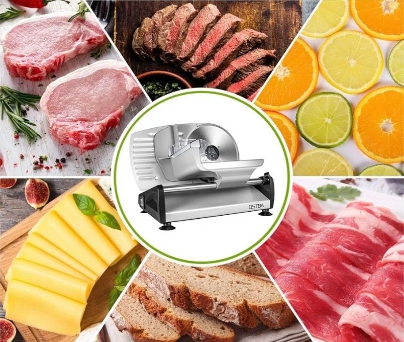 Krajalnica elektryczna do mięsa i sera jak Nowa 0-15mm 150W Ostba