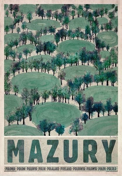 Plakat Mazury Polska Ryszard Kaja