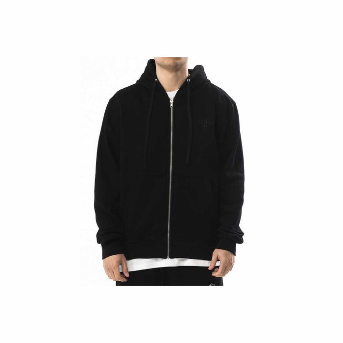 Худі NOAH Back Logo Zip-Up Hoodie Black