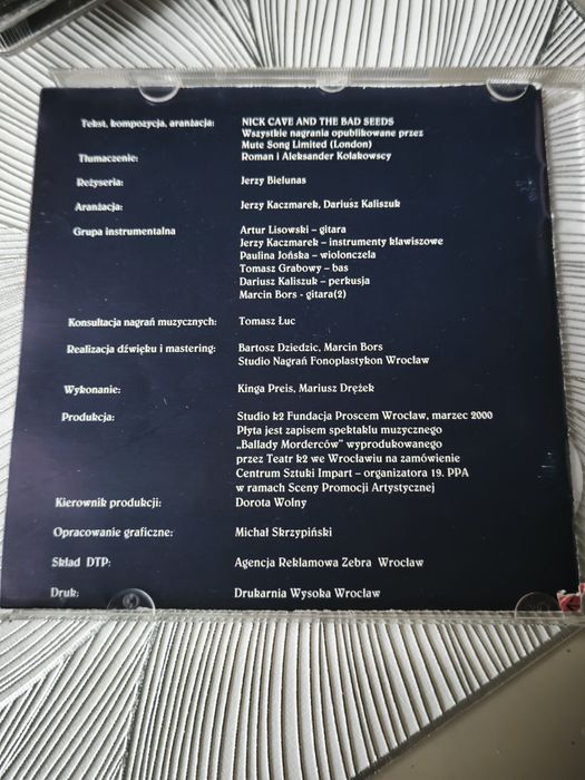 Płyta CD . Ballady morderców.