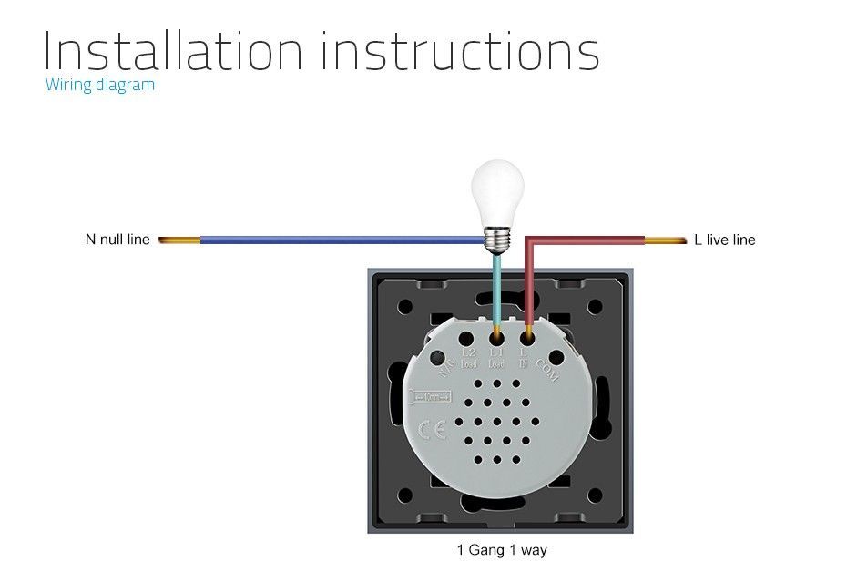 Interruptor/dimmer wireless 433 mhz para sistemas domótica