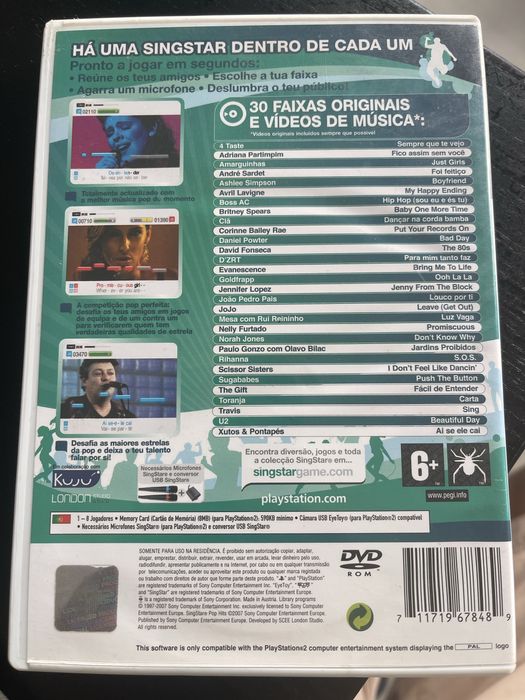 Jogo PS2 - SingStar Pop Hits (Completo - PAL)
