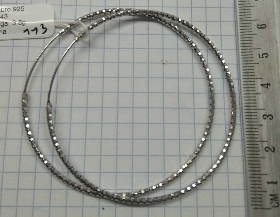 Kolczyki Koło 6,5 cm Srebro 925 NOWE fasetowane