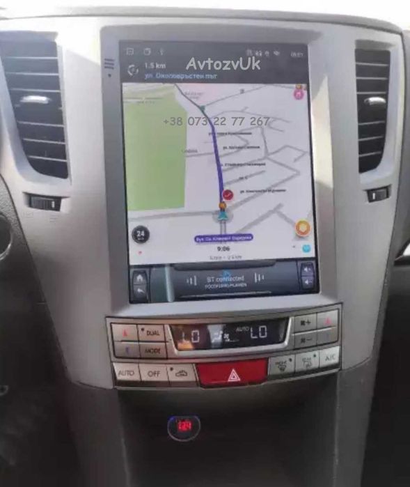 Магнитола OUTBACK Subaru LEGACY 2 дин Tesla Оутбек CarPlay Android 15